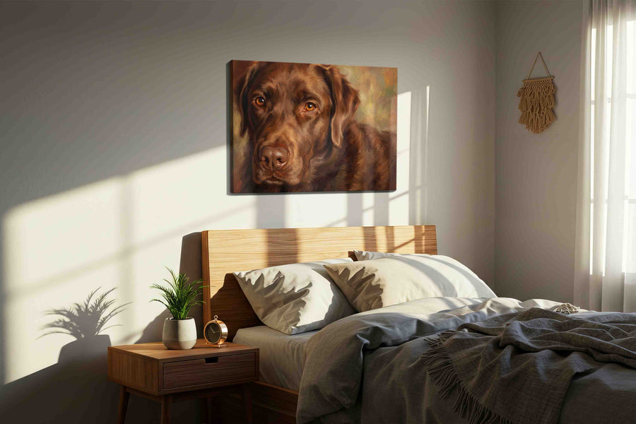 Whiskers of Chocolate Dreams - Dog Wall Art, Dog Canvas Print, Dog Lover Gift