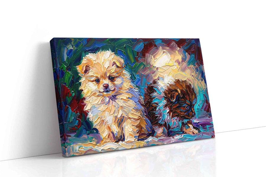 Whispers of Furry Dreams dogs canvas print gallery-wrapped landscape canvas studio shot