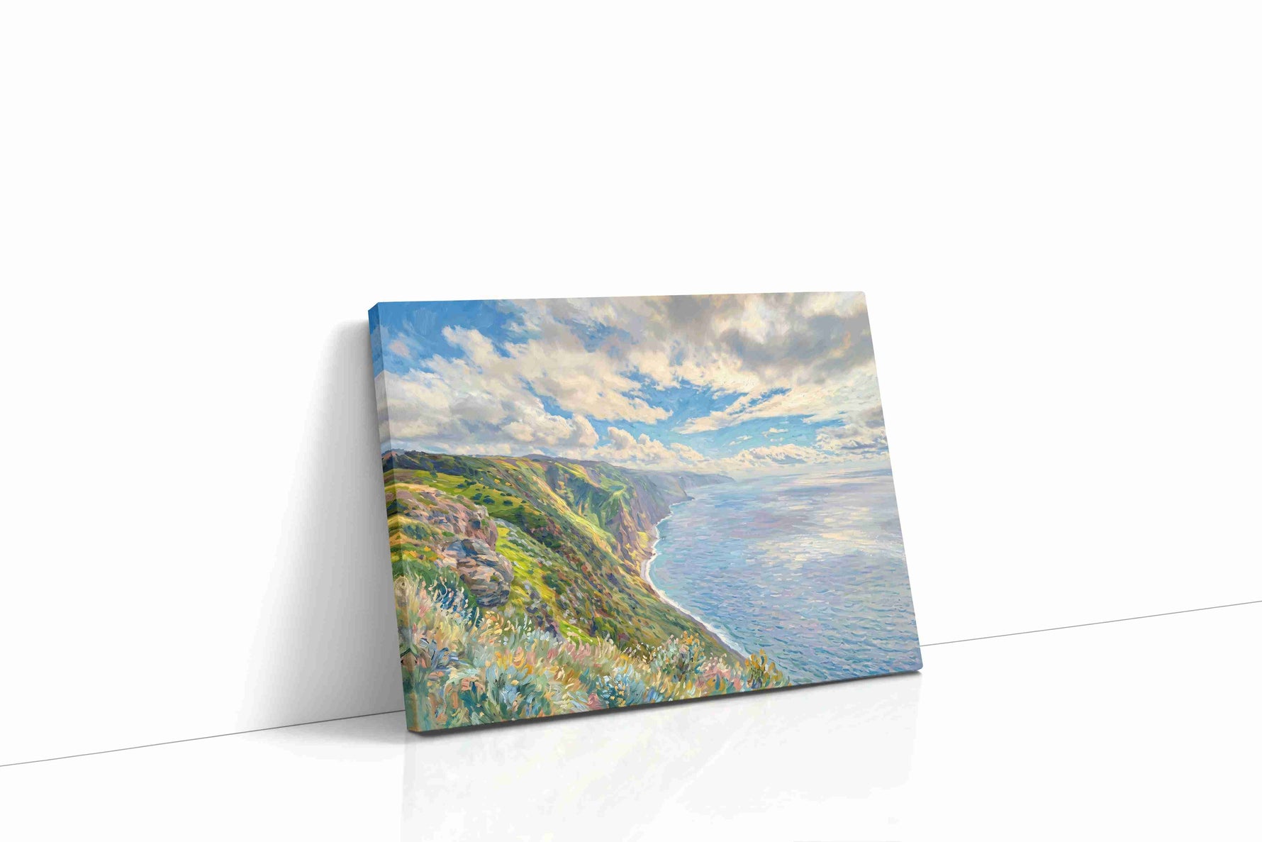 Elysian Shoreline Symphony nature canvas print gallery-wrapped landscape canvas studio shot