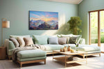 Eternal Dawn Over Peaks - Nature Wall Art, Scenic Canvas Print, Natural Landscape Art