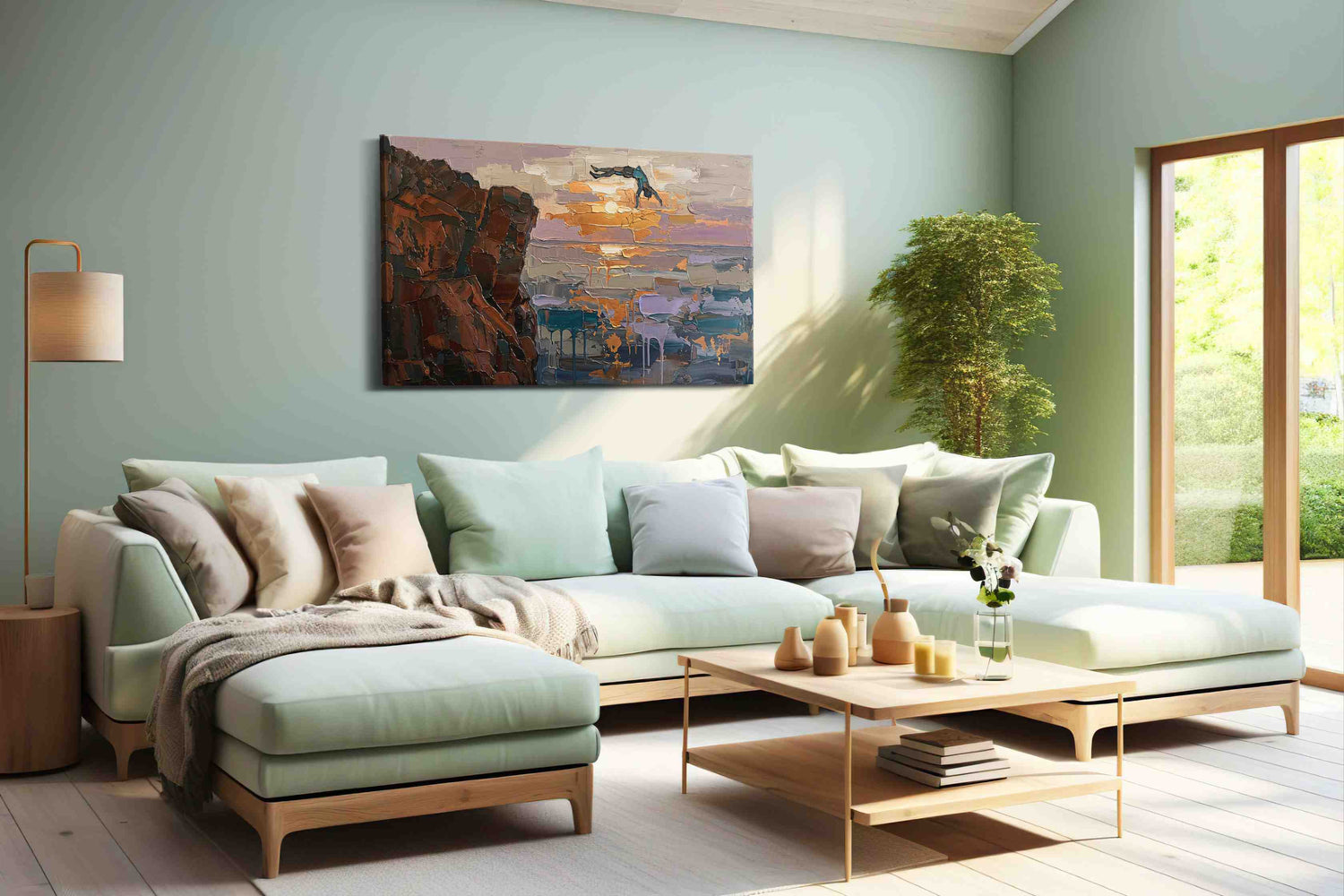 Ethereal Ascent at Dusk - Nature Wall Art, Scenic Canvas Print, Natural Landscape Art