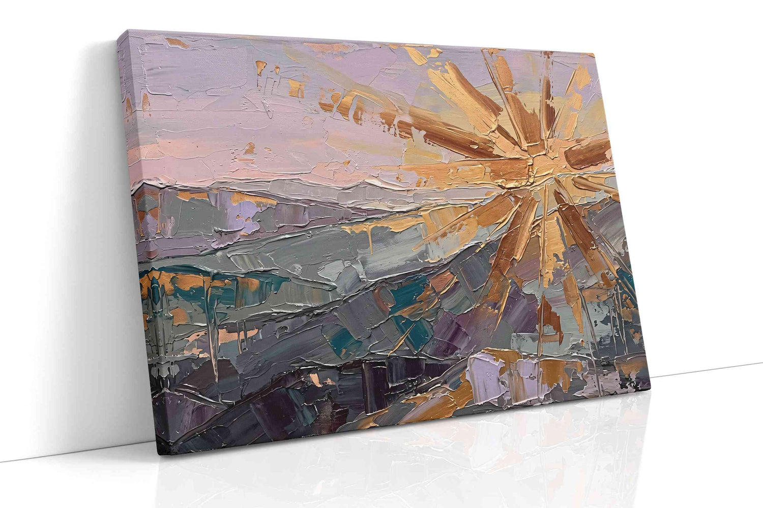 Ethereal Dawn Burst nature canvas print, gallery-wrapped, ready to hang