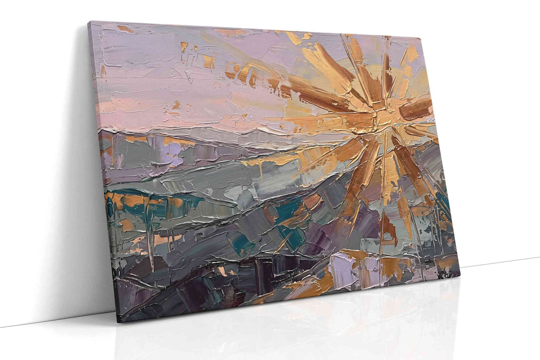 Ethereal Dawn Burst - Nature Wall Art, Scenic Canvas Print, Natural Landscape Art