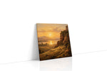 Gilded Serenity at Dusk nature canvas print gallery-wrapped square canvas studio shot