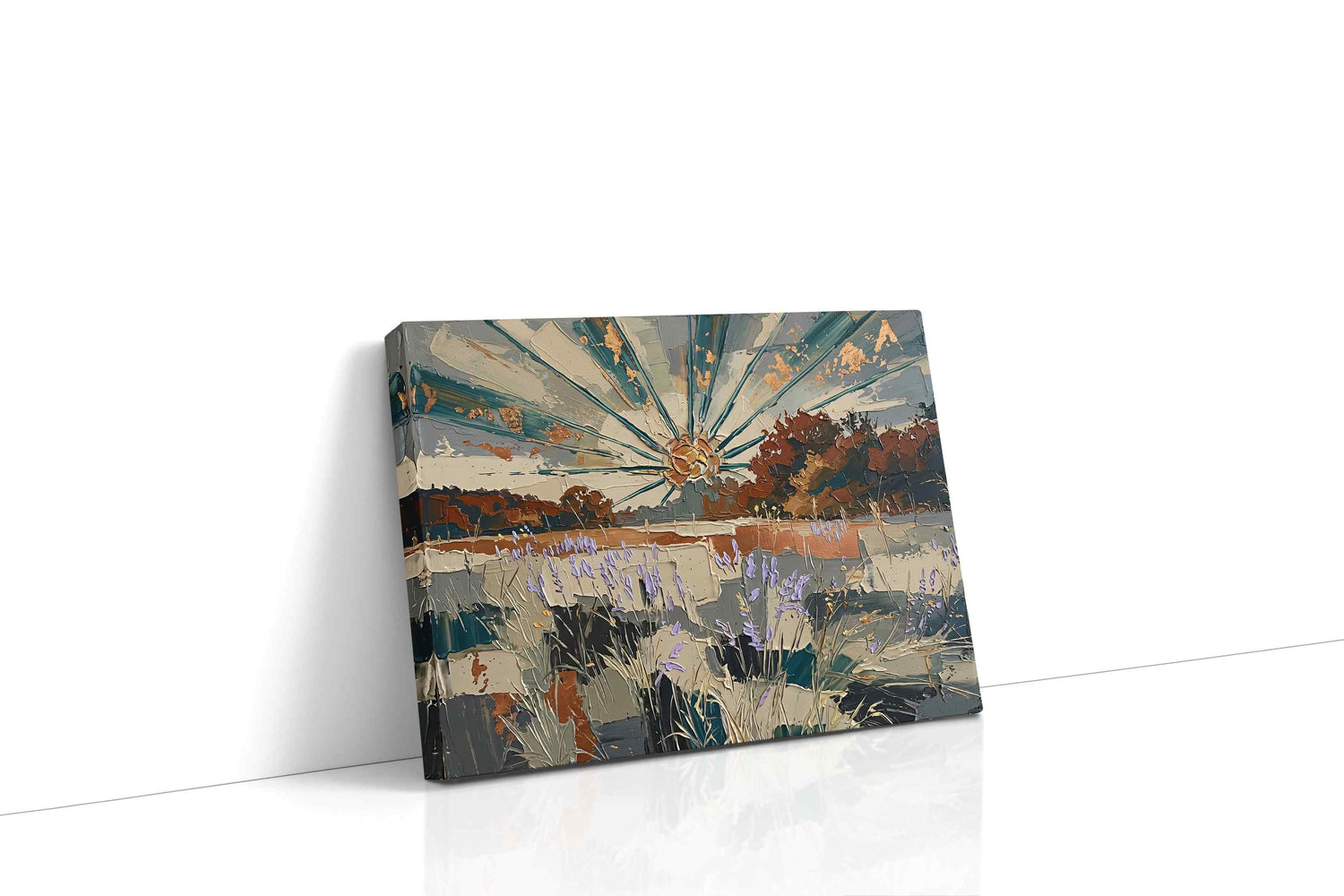 Radiant Whispers of Dawn nature canvas print, gallery-wrapped, ready to hang