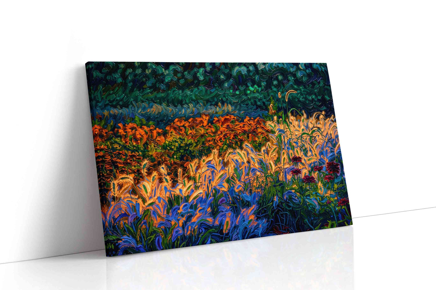 Whirlwind Symphony of Blooms nature canvas print, gallery-wrapped, ready to hang