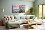 Whispers of Twilight Waves nature canvas print shown in a wall scene