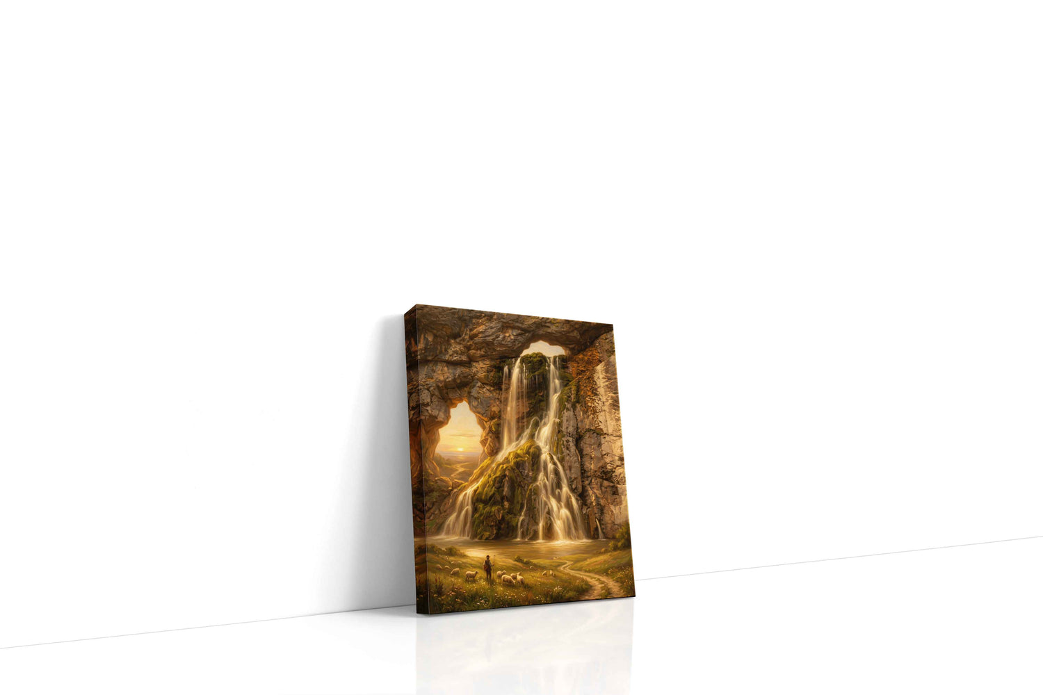 Whispers of the Celestial Cascade nature canvas print, gallery-wrapped, ready to hang