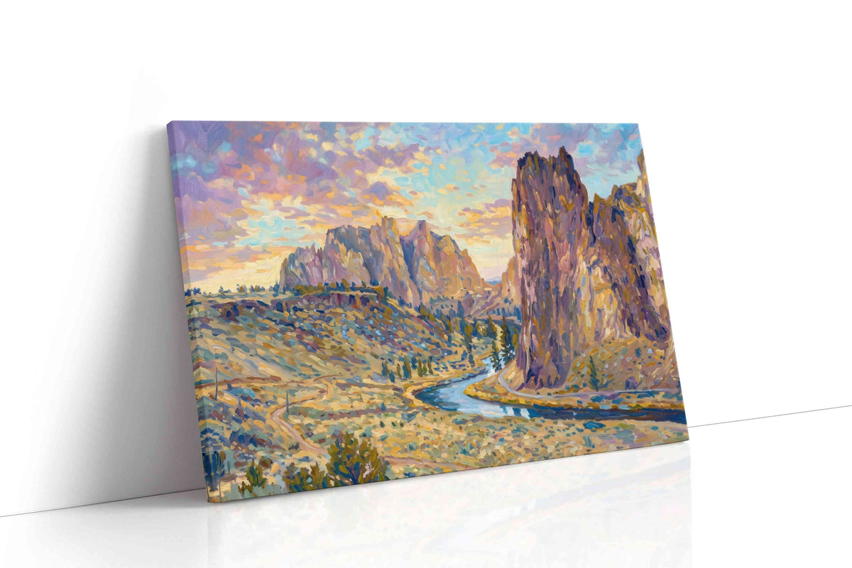 Whispers of the Painted Canyon nature canvas print gallery-wrapped landscape canvas studio shot