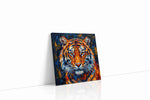 Fierce Elegance in Prism Hues animals canvas print gallery-wrapped square canvas studio shot