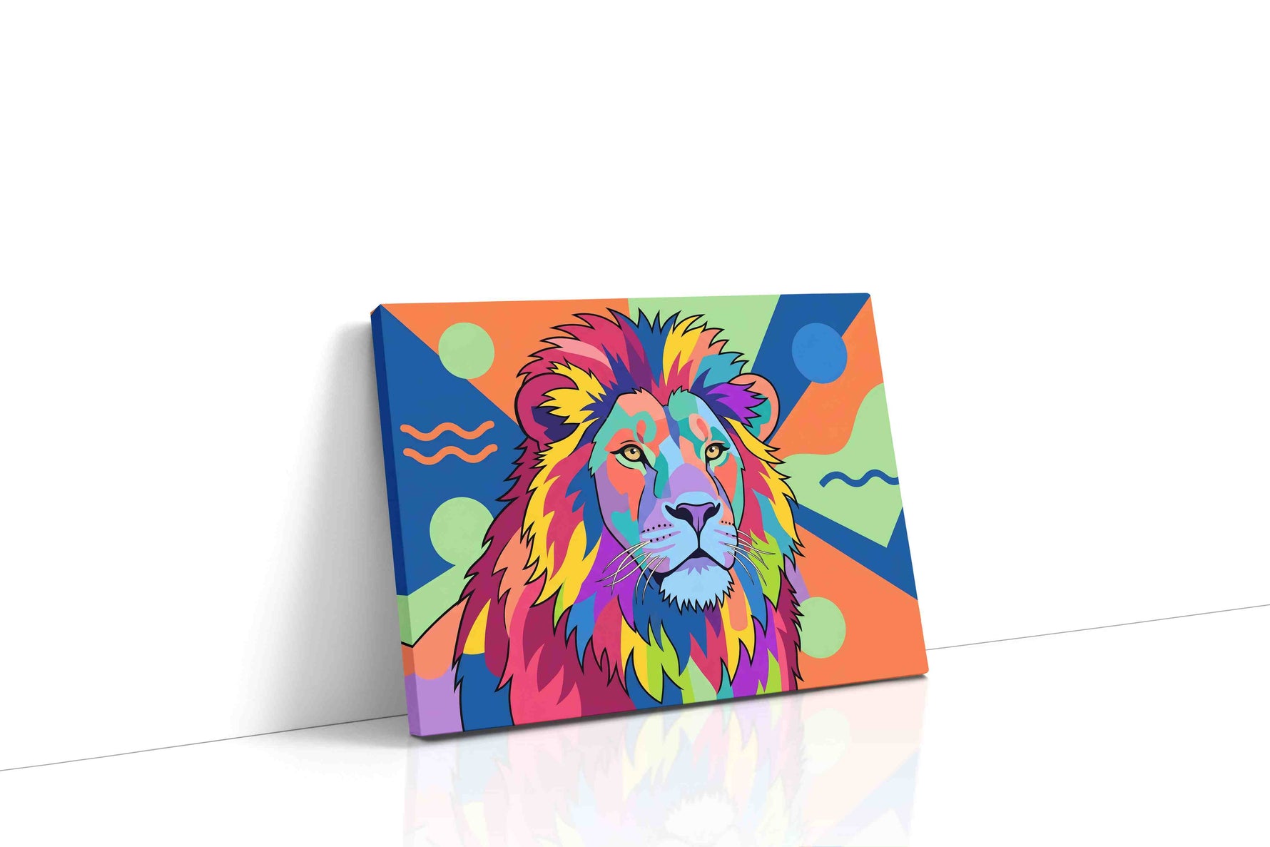 Prismatic Majesty Roars animals canvas print gallery-wrapped landscape canvas studio shot