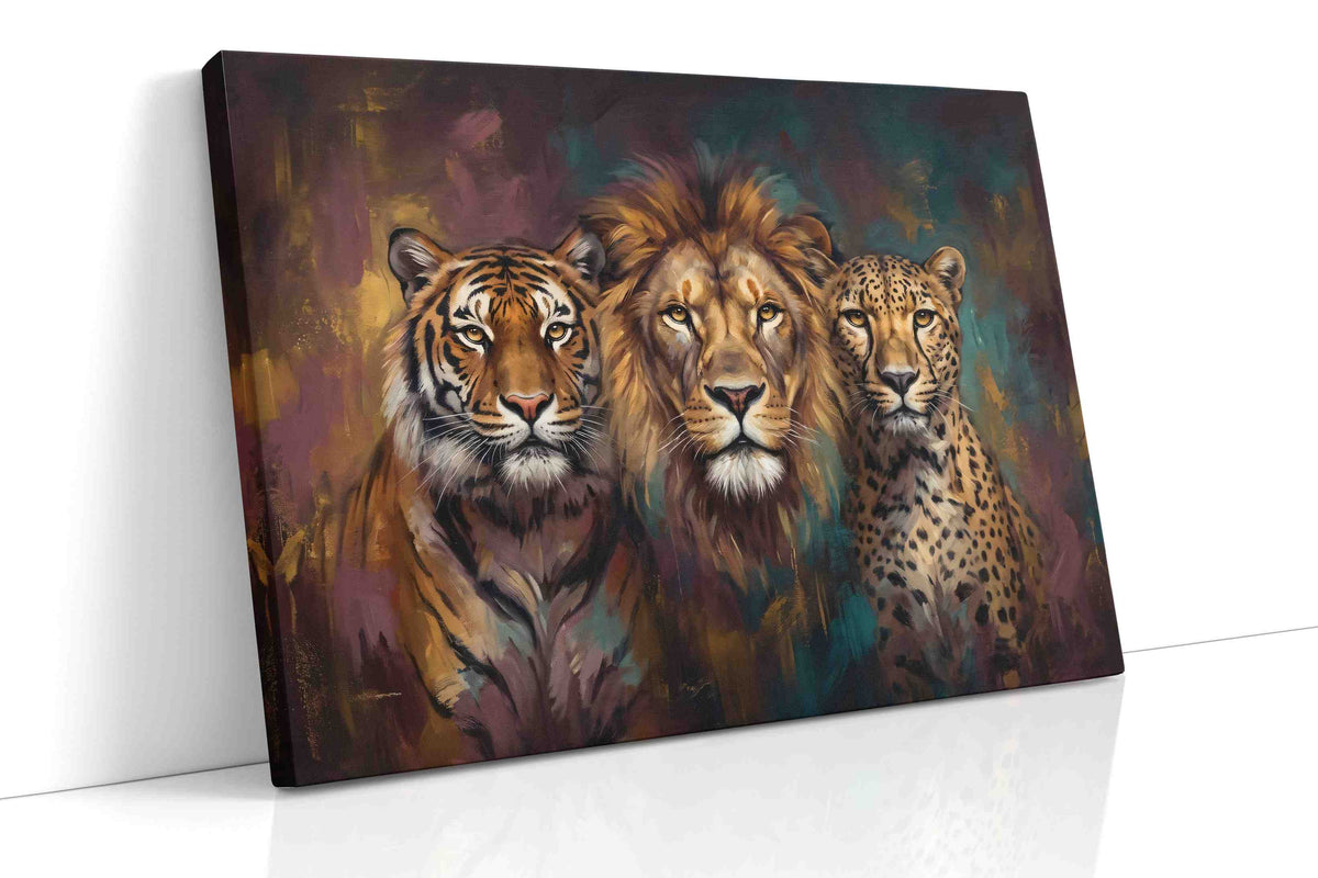 Regal Symphony of the Wild - Animal Wall Art, Wildlife Canvas Print, Animal Lover Decor