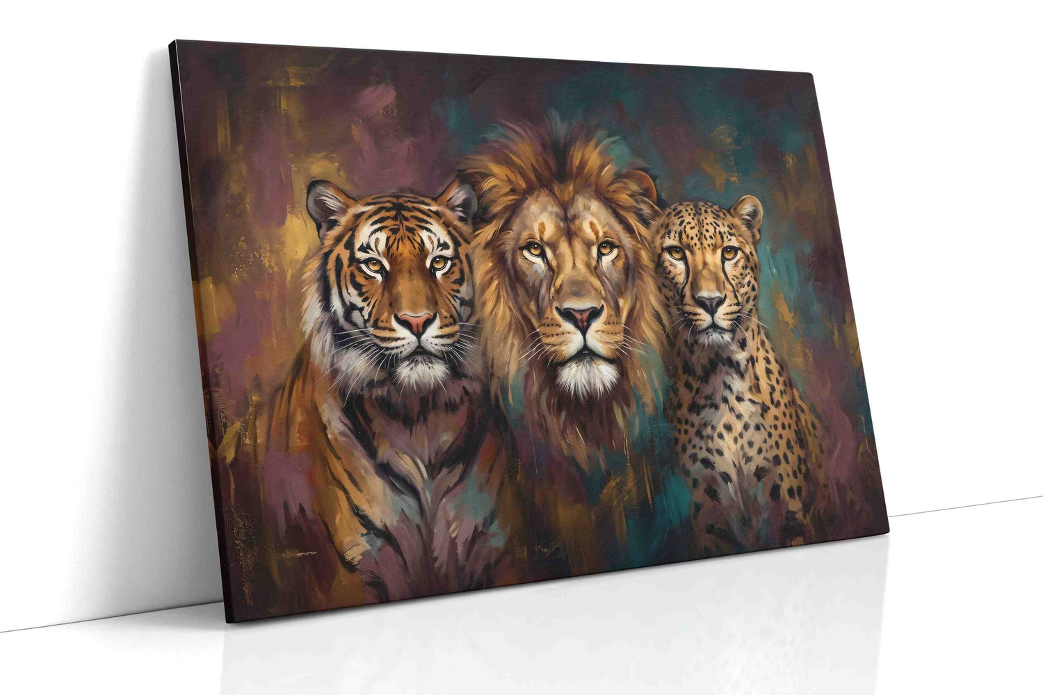 Regal Symphony of the Wild animals canvas print, gallery-wrapped, ready to hang