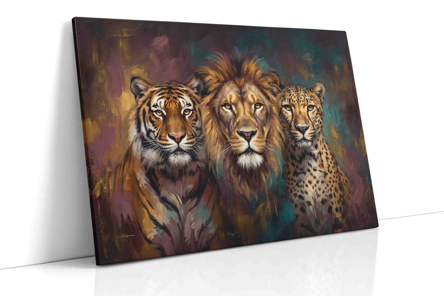 Regal Symphony of the Wild animals canvas print, gallery-wrapped, ready to hang