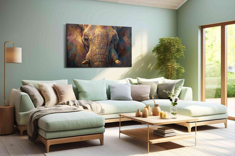 Vibrant Majesty Elephant Gaze