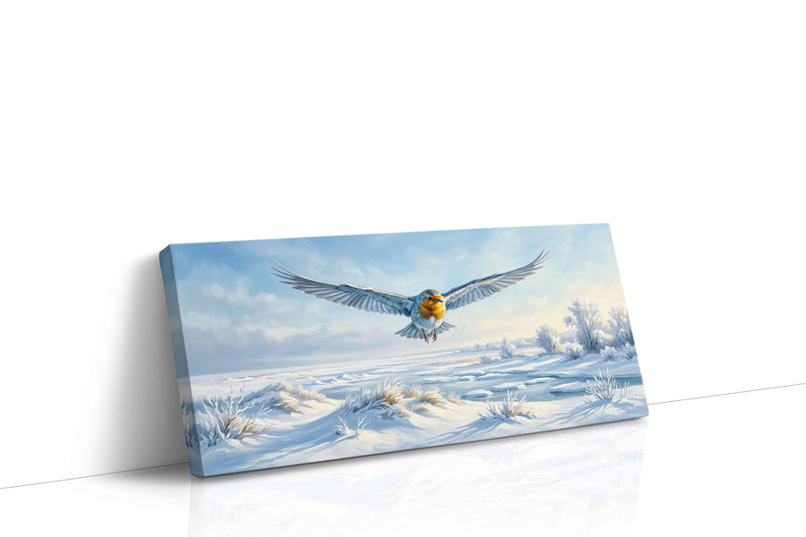 Flight of Winter's Spirit birds canvas print gallery-wrapped landscape canvas studio shot