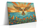 Rise of the Sunbird Symphony - Bird Wall Art, Avian Canvas Print, Nature Bird Art