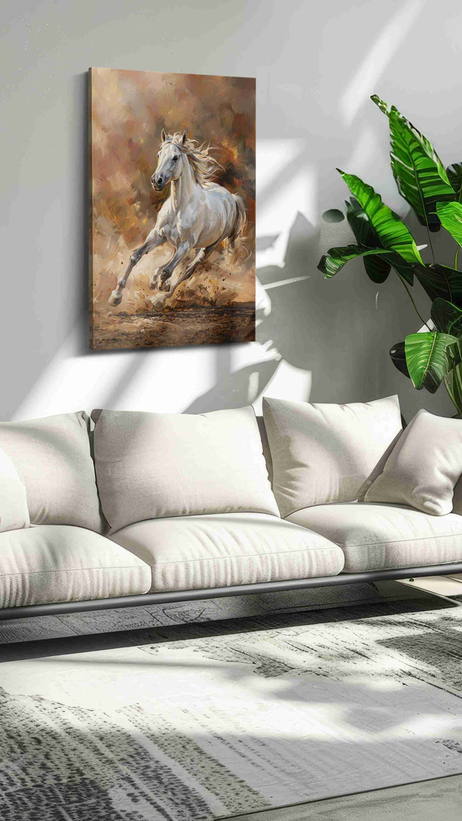 Eclipse of Freedom horses canvas print, on wall, lifestyle preview