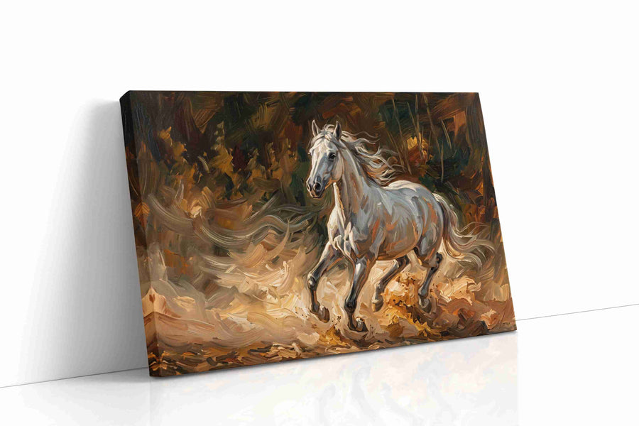 Ethereal Gallop in Autumn Winds horses canvas print gallery-wrapped landscape canvas studio shot