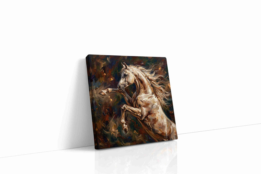 Ethereal Stallion Symphony horses canvas print gallery-wrapped square canvas studio shot