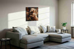 Ethereal Stallion Symphony horses canvas print, displayed in a living room