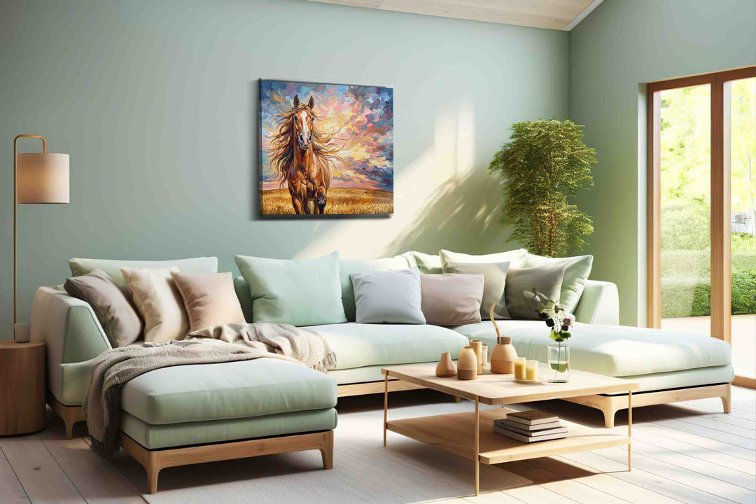 Gallop of the Painted Sky - Horse Wall Art, Equine Canvas Print, Western Decor