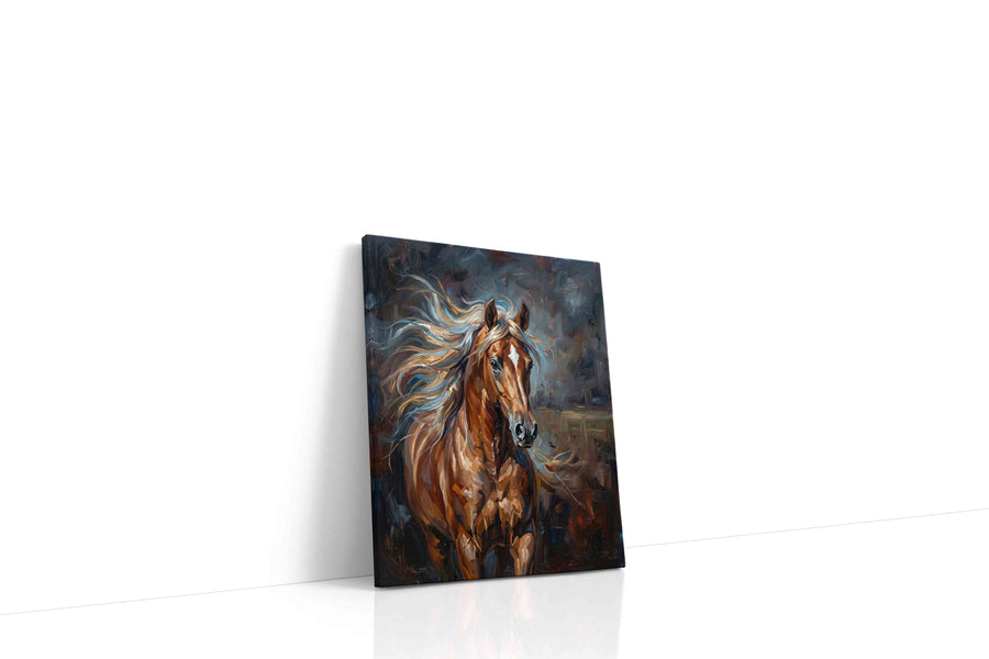 Storm's Ethereal Gallop horses canvas print gallery-wrapped portrait canvas studio shot