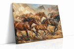 Whirlwind Gallop Symphony - Horse Wall Art, Equine Canvas Print, Western Decor