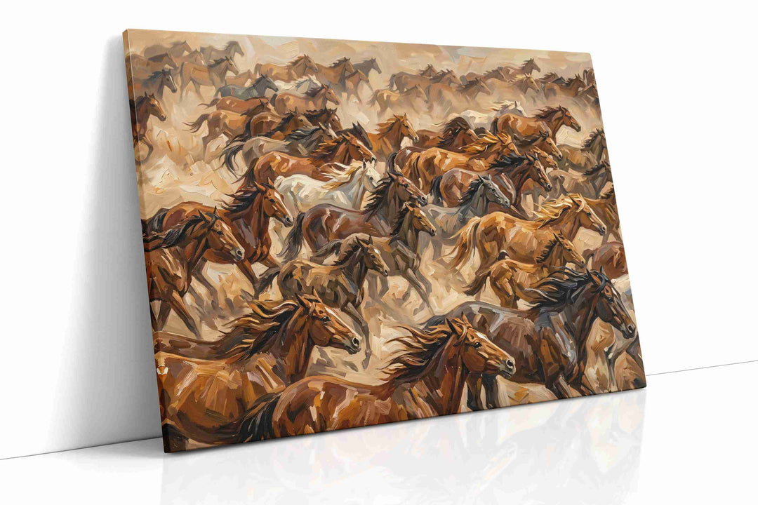 Wild Gallop Symphony - Horse Wall Art, Equine Canvas Print, Western Decor