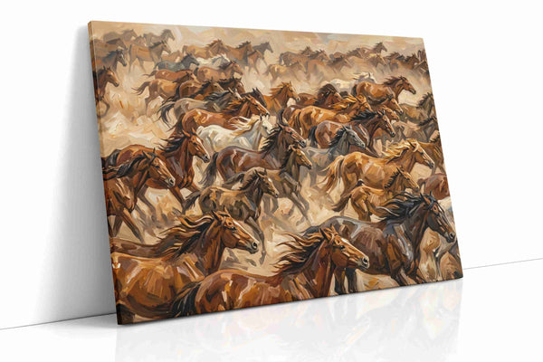 Wild Gallop Symphony - Horse Wall Art, Equine Canvas Print, Western Decor