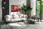 Crimson Whispers in the Breeze leaves canvas print, hanging on wall