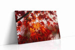 Crimson Whispers in the Breeze leaves canvas print, gallery-wrapped, ready to hang