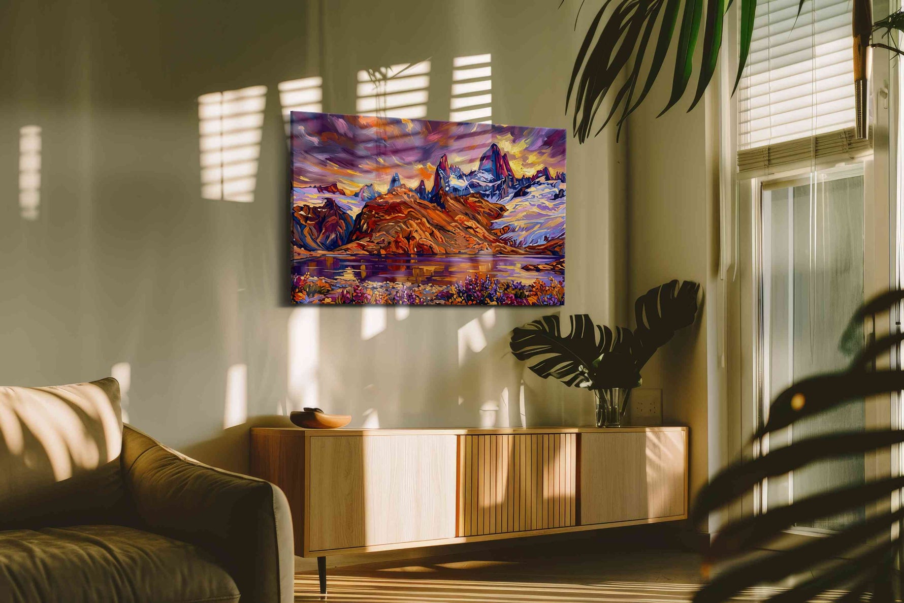 Eternal Dusk Over Alpine Dreams - Mountain Wall Art, Landscape Canvas Print, Nature Scenery Art