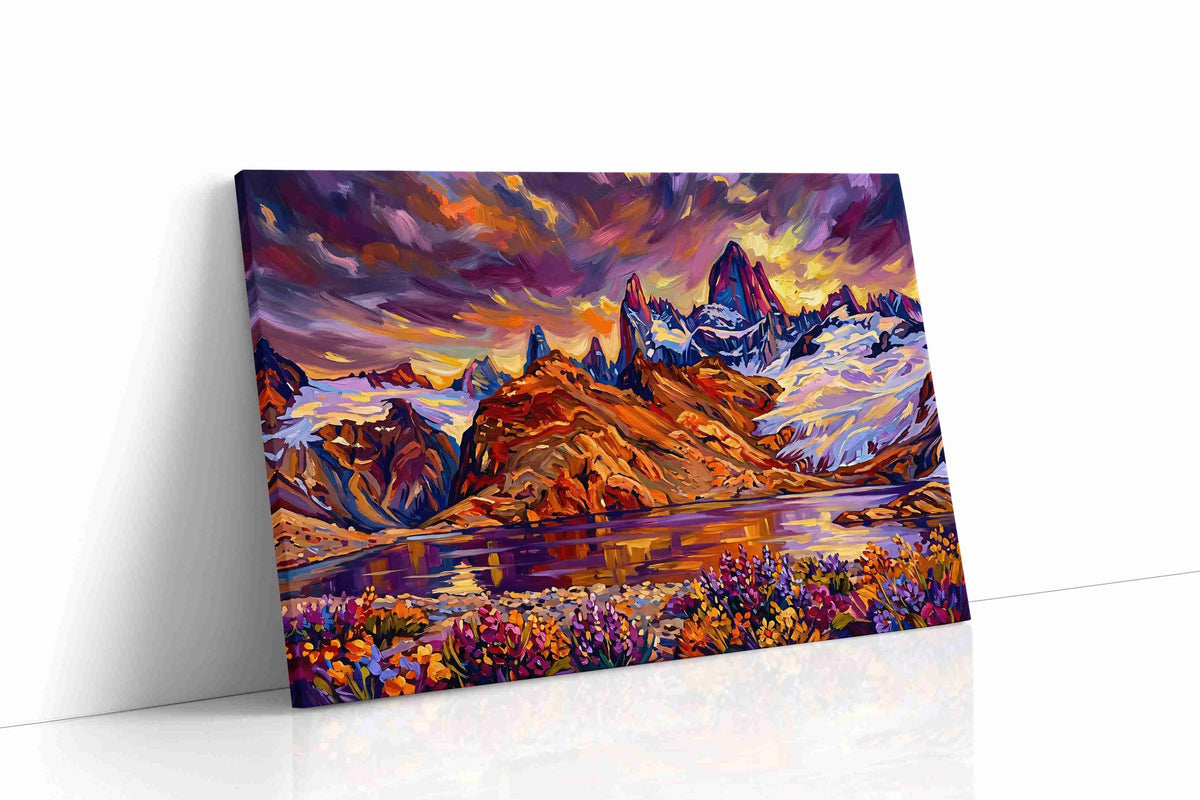 Eternal Dusk Over Alpine Dreams mountain canvas print, gallery-wrapped, ready to hang