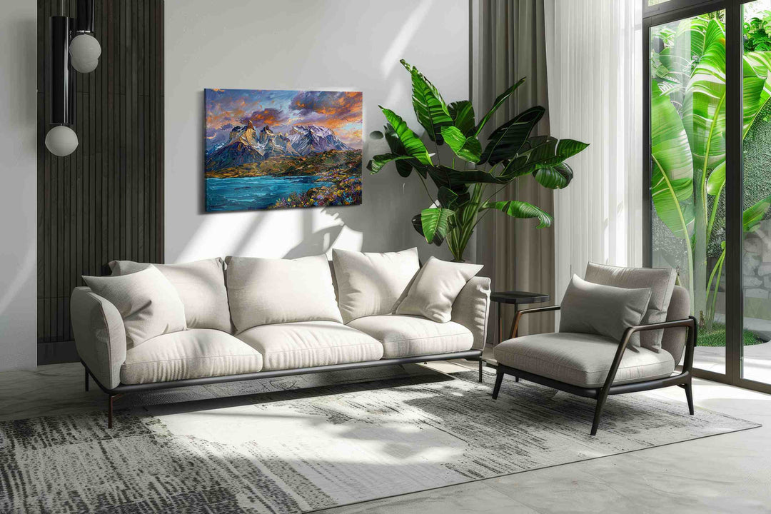 Luminescent Peaks of Tranquility - Mountain Wall Art, Landscape Canvas Print, Nature Scenery Art