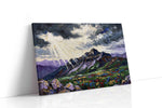Luminous Peaks of Serenity mountain canvas print, gallery-wrapped, ready to hang