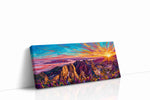 Radiance Over Majestic Peaks mountain canvas print, gallery-wrapped, ready to hang