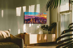 Radiance Over Majestic Peaks mountain canvas print, hanging on wall
