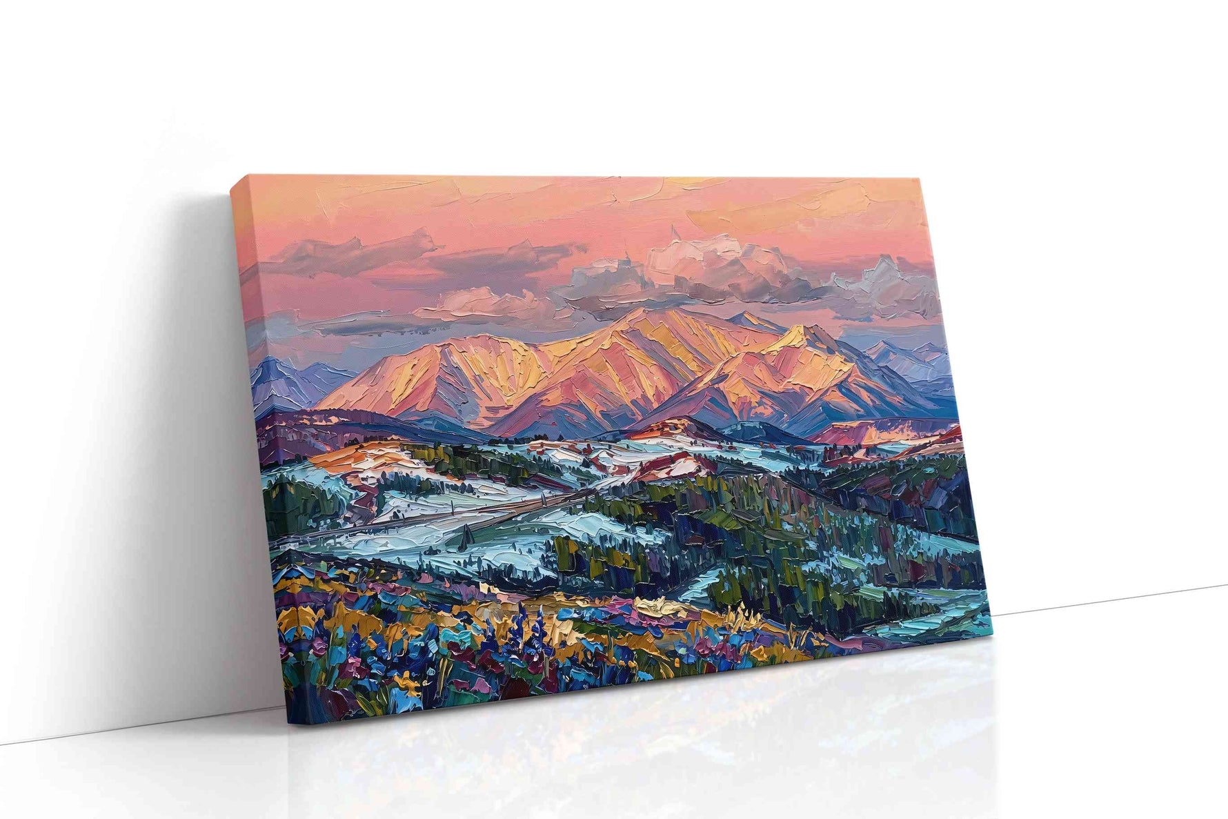 Whisper of Alpine Dawn mountain canvas print, gallery-wrapped, ready to hang