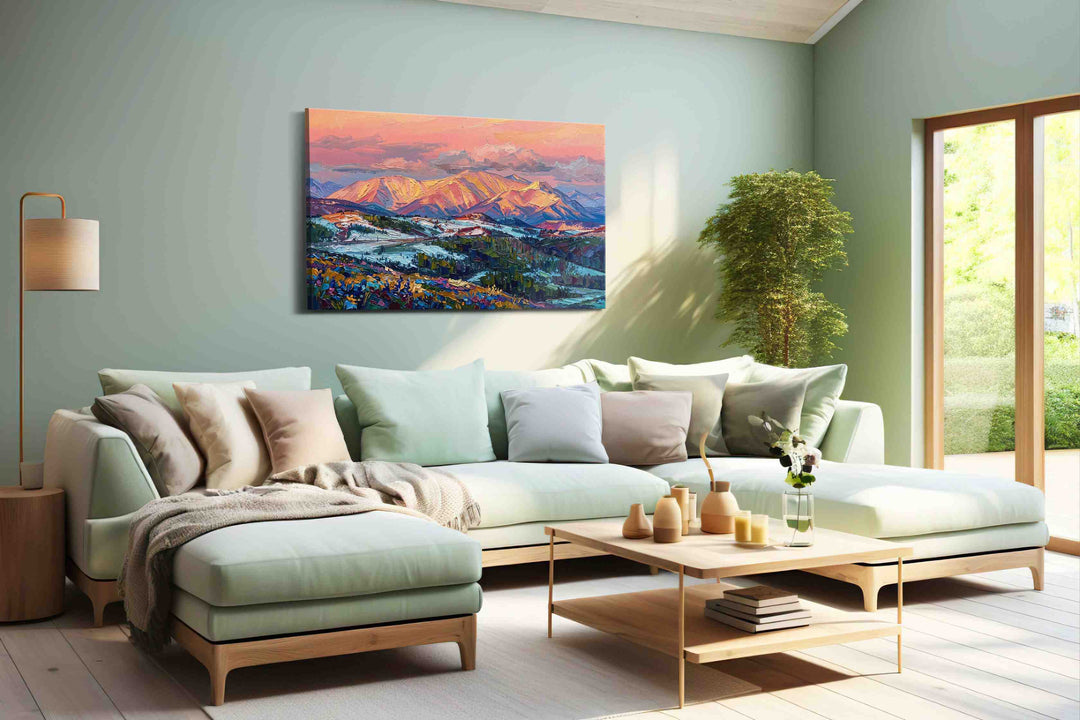 Whisper of Alpine Dawn - Mountain Wall Art, Landscape Canvas Print, Nature Scenery Art