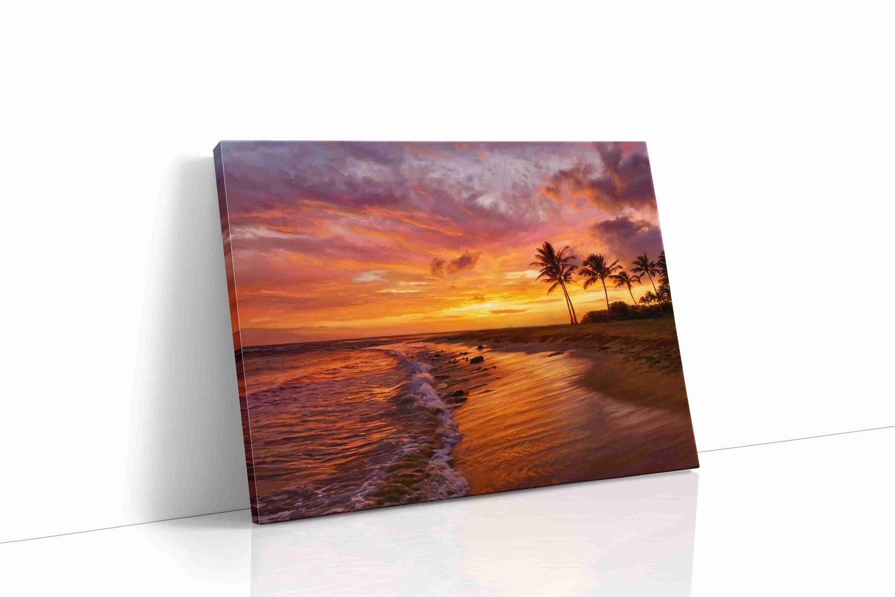 Ember Tide Reverie beach canvas print gallery-wrapped landscape canvas studio shot
