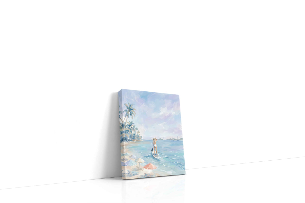 Pastel Tide Reverie beach canvas print gallery-wrapped portrait canvas studio shot