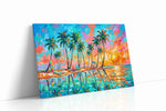 Sunset Palms Reverie beach canvas print gallery-wrapped landscape canvas studio shot