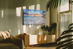 Sunset Whispers at Palm Cove beach canvas print in a hung canvas mockup