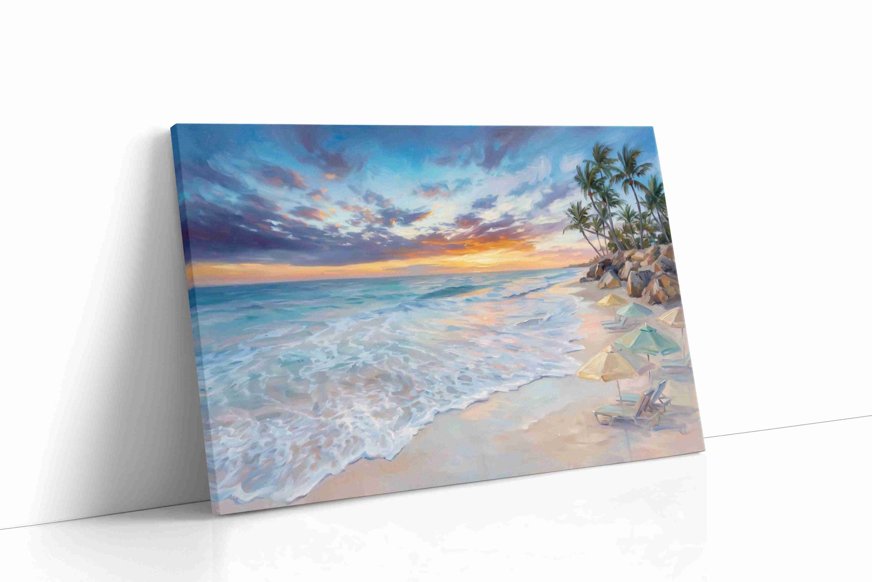 Sunset Whispers at Palm Cove beach canvas print gallery-wrapped landscape canvas studio shot