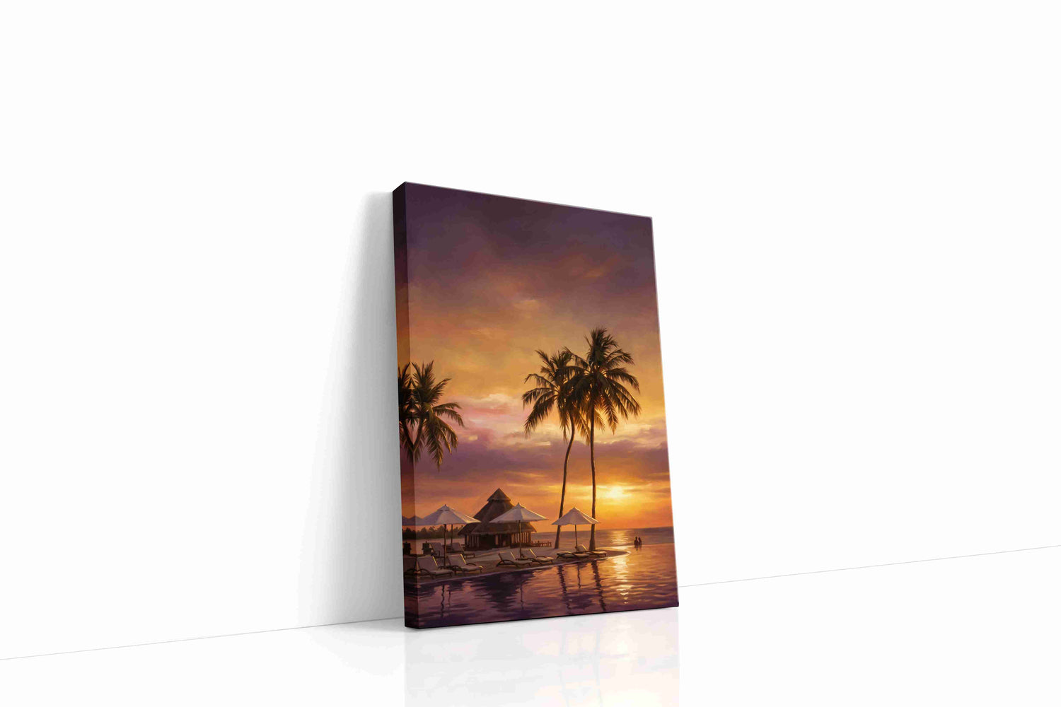 Violet Ember Paradise beach canvas print, gallery-wrapped, ready to hang