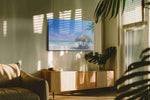 Whisper of the Tidal Palms beach canvas print in a hung canvas mockup