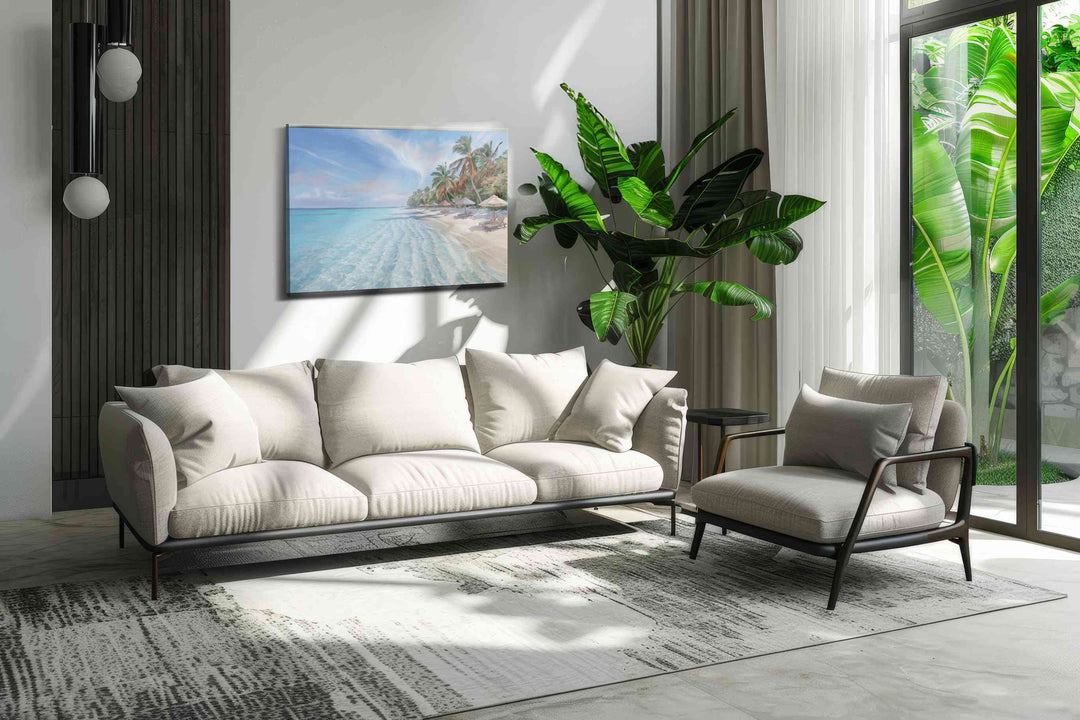 Whispers of Turquoise Tide - Beach Wall Art, Coastal Canvas Print, Tropical Decor