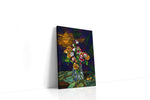 Twilight Glass Bouquet floral canvas print, gallery-wrapped, ready to hang
