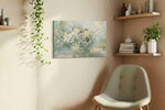 Whispering Woodland Bouquet floral canvas print, hanging on wall